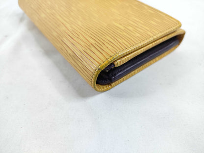 LOUIS VUITTON [Serial Number] SR0082 Epi Leather Bifold Wallet in Yellow