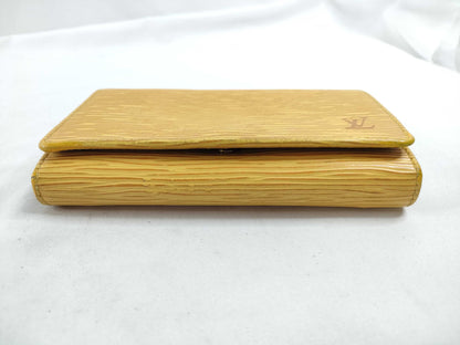 LOUIS VUITTON [Serial Number] SR0082 Epi Leather Bifold Wallet in Yellow