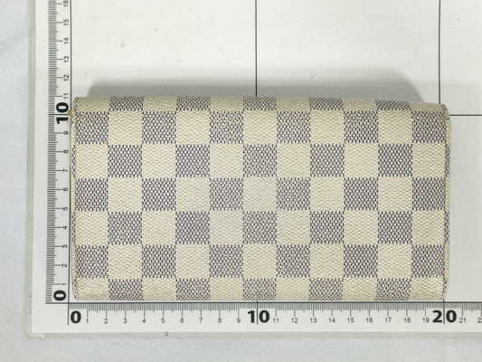 LOUIS VUITTON Damier Azur Louis Vuitton Wallet Azur Long Wallet