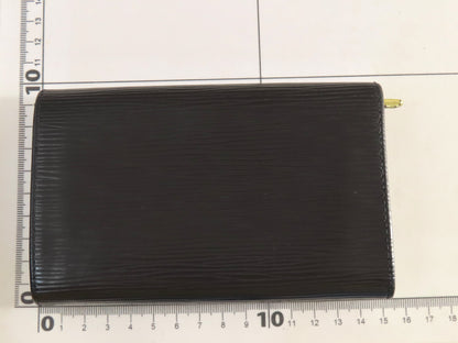 LOUIS VUITTON Epi Leather Bifold Wallet in Black