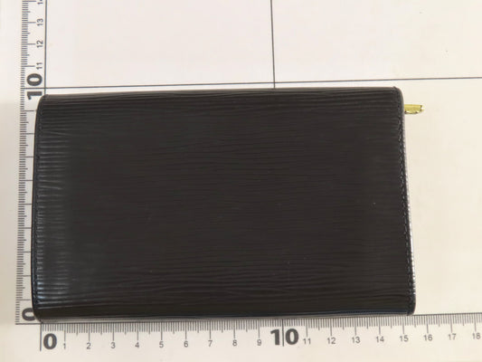 LOUIS VUITTON Epi Leather Bifold Wallet in Black