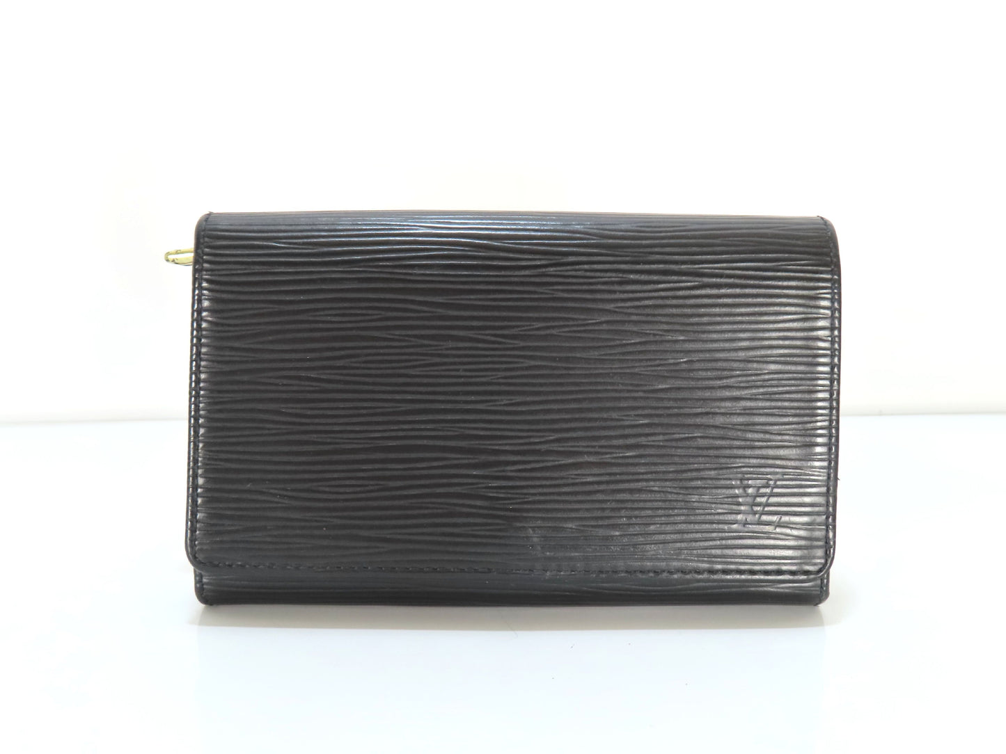 LOUIS VUITTON Epi Leather Bifold Wallet in Black
