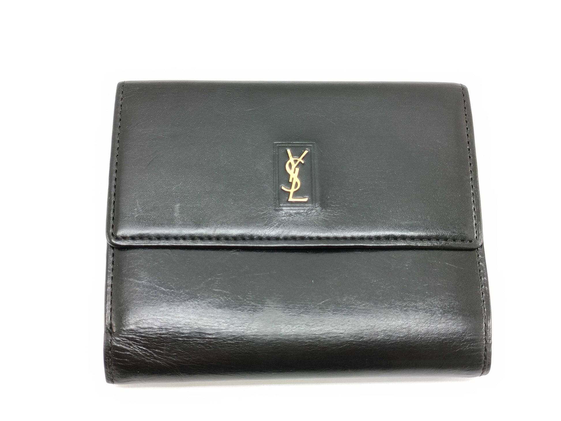 Yves Saint Laurent YSL Bifold Wallet Black Wallet