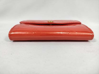 LOUIS VUITTON Vernis Vuitton Wallet Vernis Red Wallet