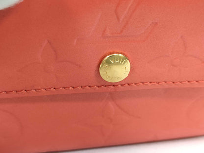LOUIS VUITTON Vernis Vuitton Wallet Vernis Red Wallet