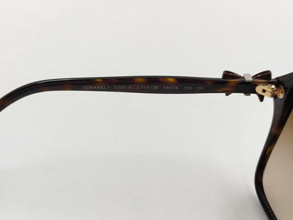  CHANEL Chanel Sunglasses Ribbon Brown Sunglasses Glasses
