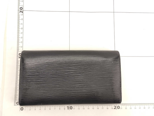 LOUIS VUITTON RFID Unverifiable SR1000 Epi Louis Vuitton Epi Long Wallet Black Wallet