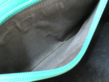Yves Saint Laurent YSL Leather Zippy Wallet Green Wallet