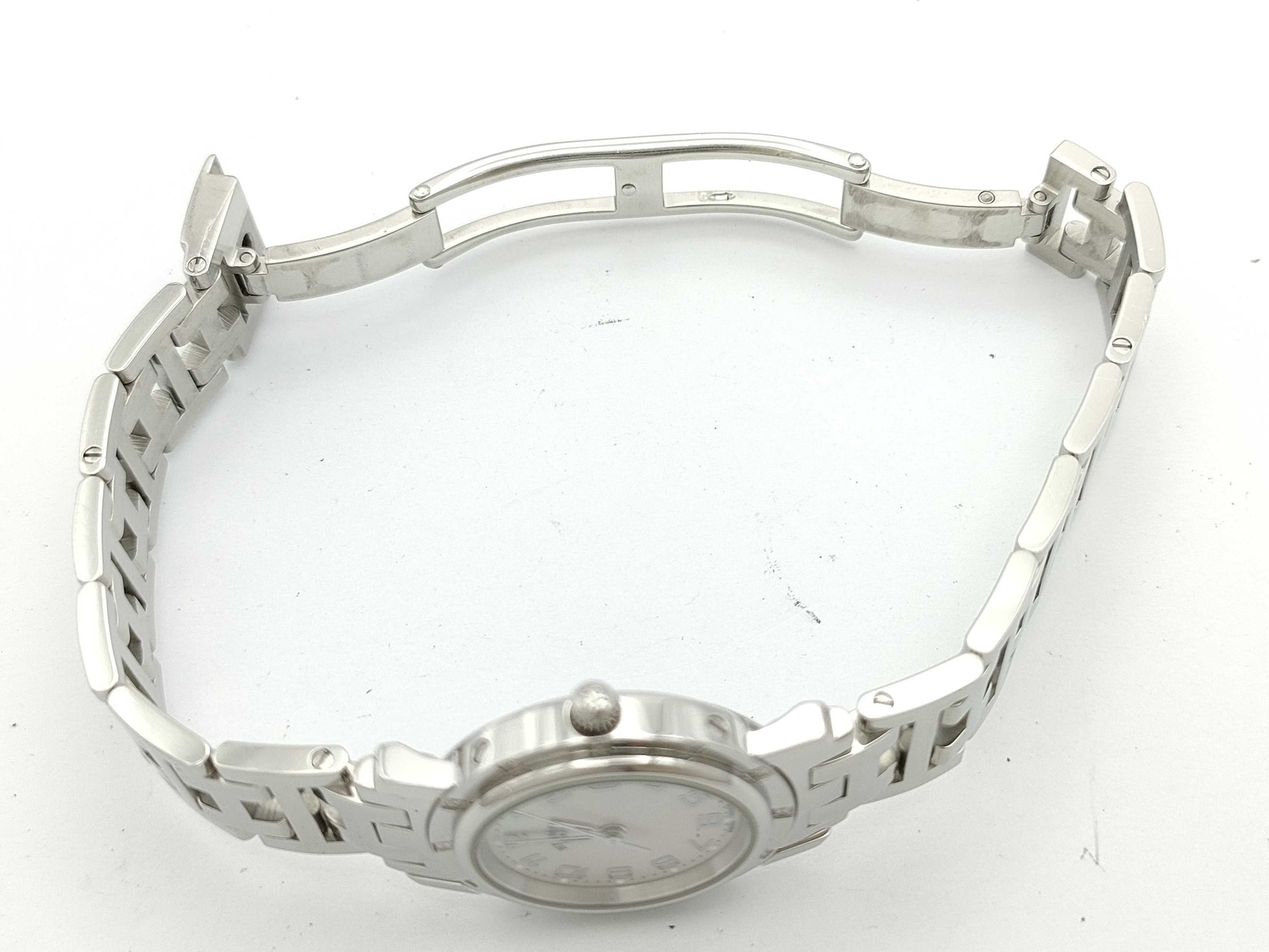 HERMES Clipper CL4.230 2603362 Pink Shell Women's Watch