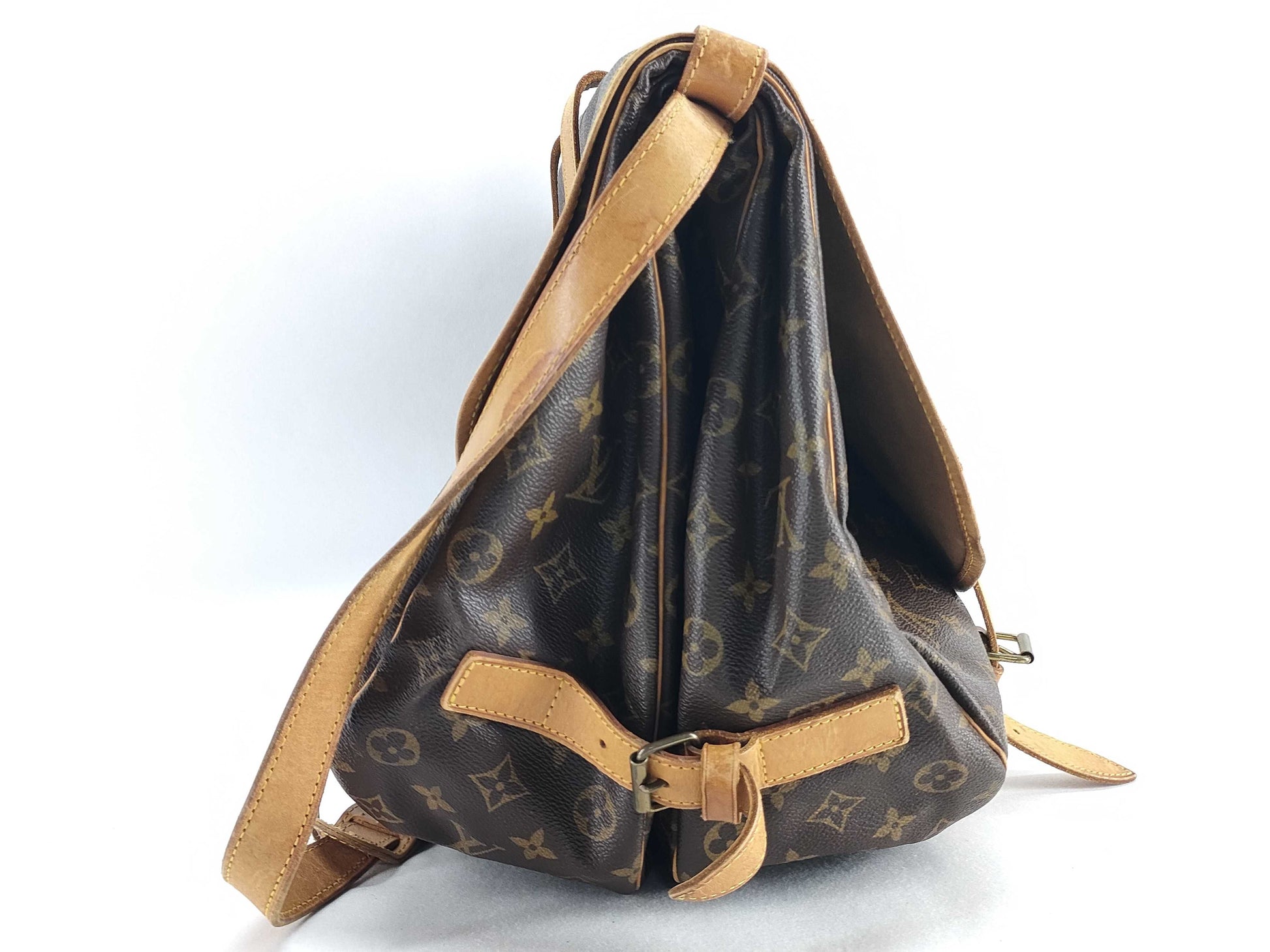 LOUIS VUITTON RFID Unverifiable 893FC Monogram Louis Vuitton Saumur 43 Monogram Shoulder Bag