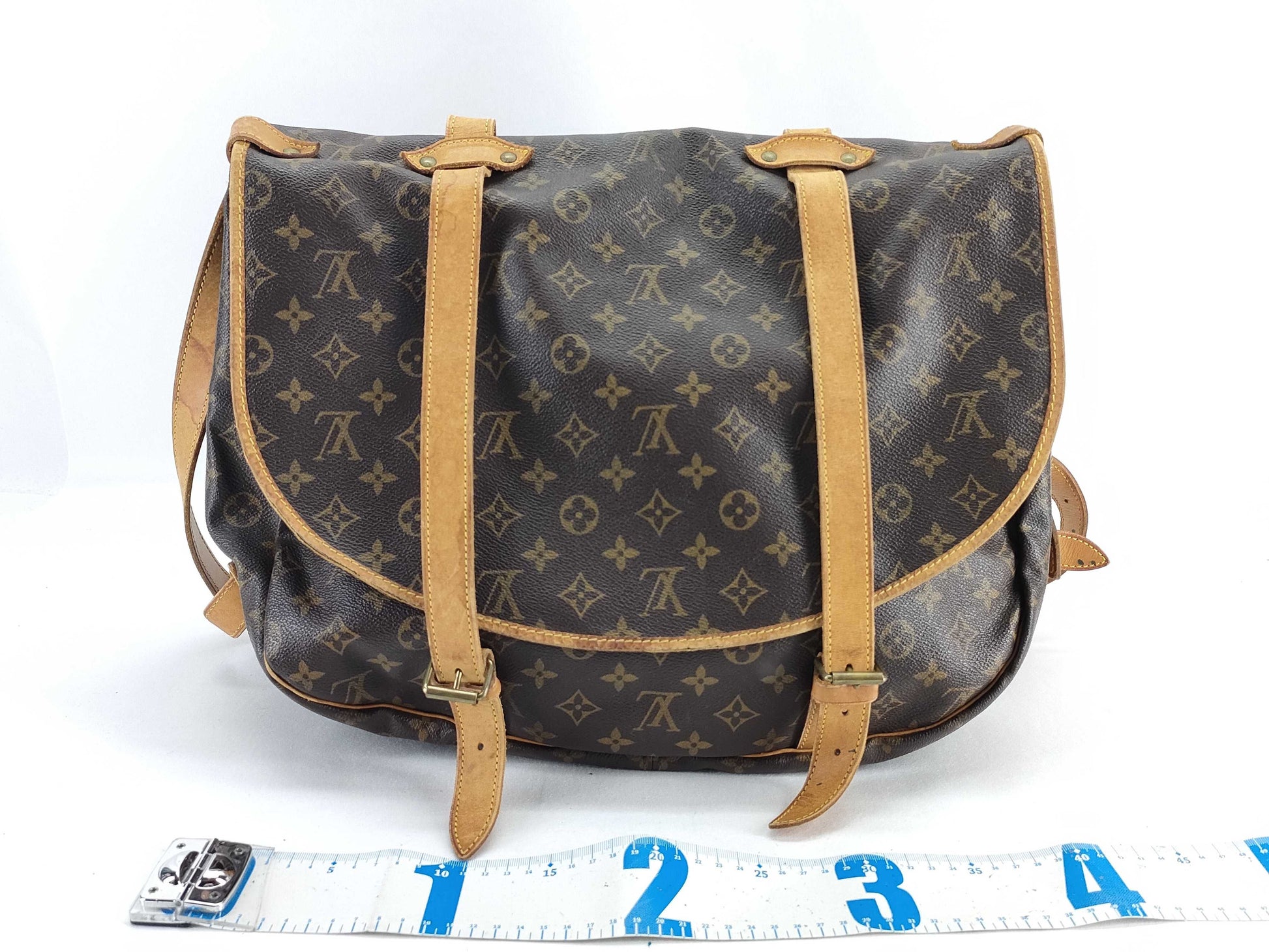 LOUIS VUITTON RFID Unverifiable 893FC Monogram Louis Vuitton Saumur 43 Monogram Shoulder Bag