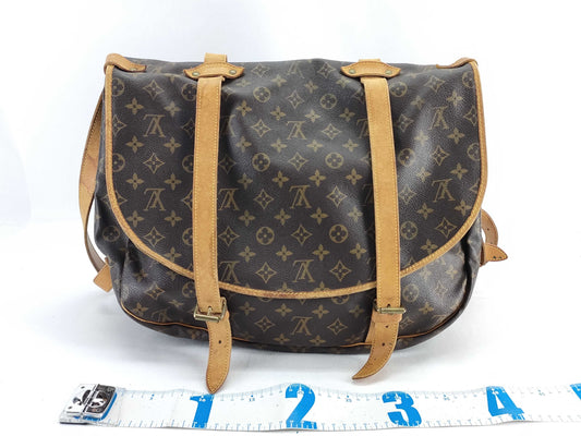 LOUIS VUITTON RFID Unverifiable 893FC Monogram Louis Vuitton Saumur 43 Monogram Shoulder Bag