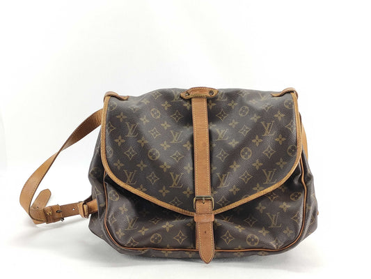 LOUIS VUITTON RFID verification failed. AR0990 Monogram Saumur Shoulder Bag.