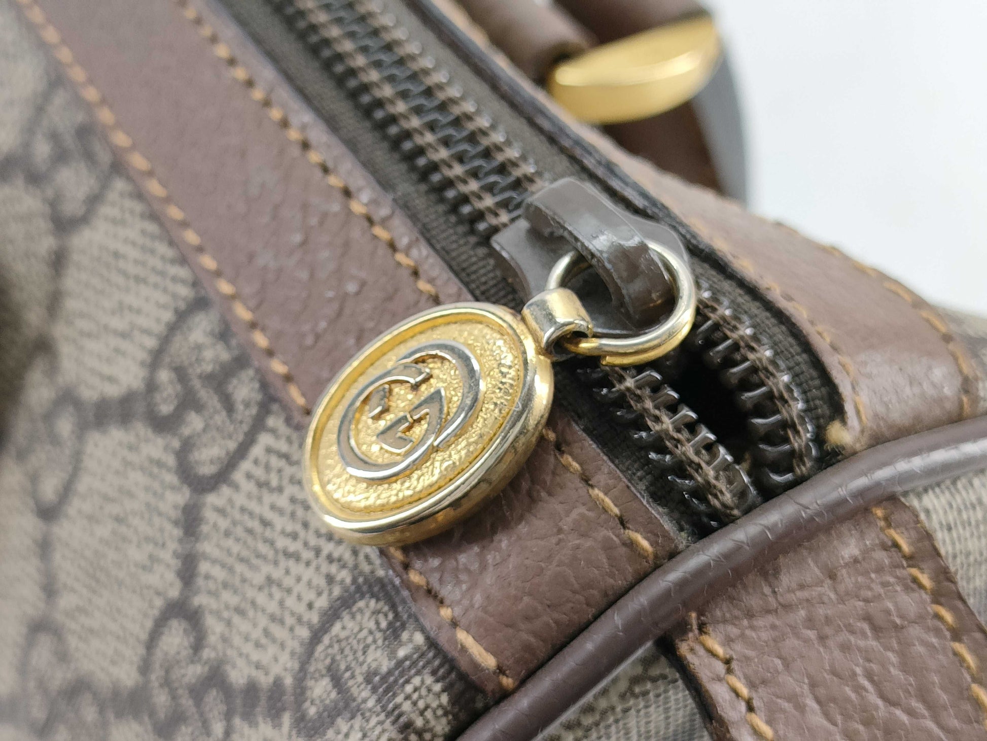 GUCCI GG Supreme Gucci GG Supreme Sherry Handbag Boston Bag