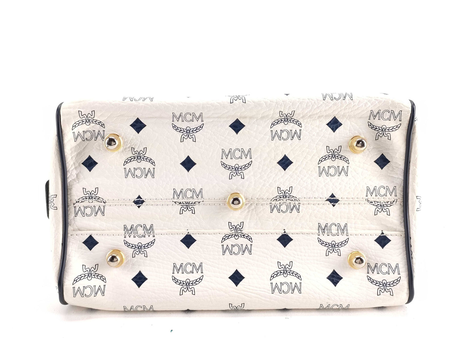 MCM MCM Handbag White Boston Bag
