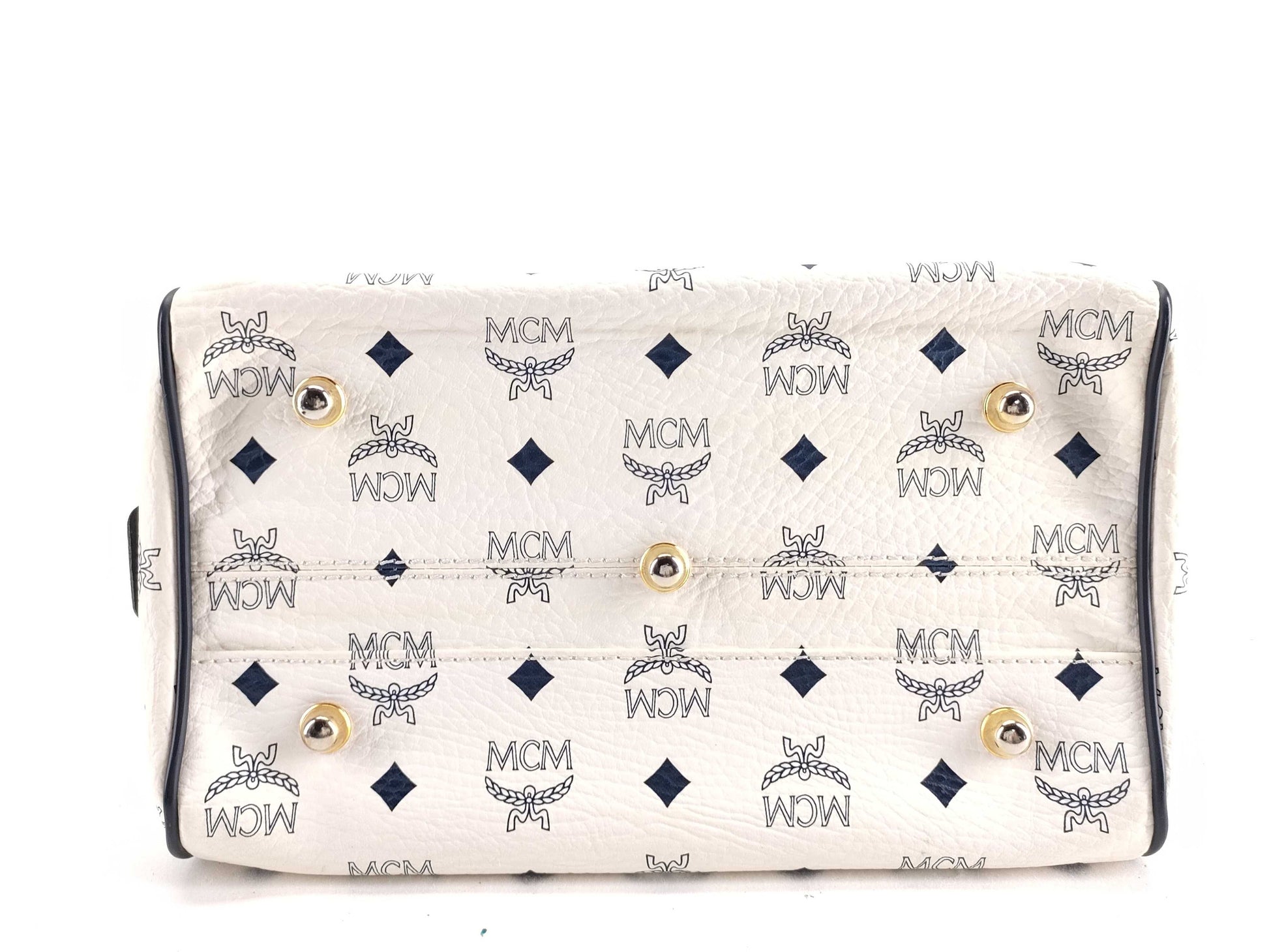 MCM MCM Handbag White Boston Bag