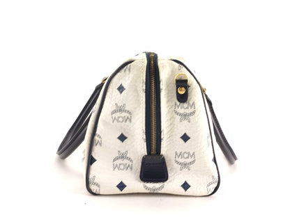 MCM MCM Handbag White Boston Bag