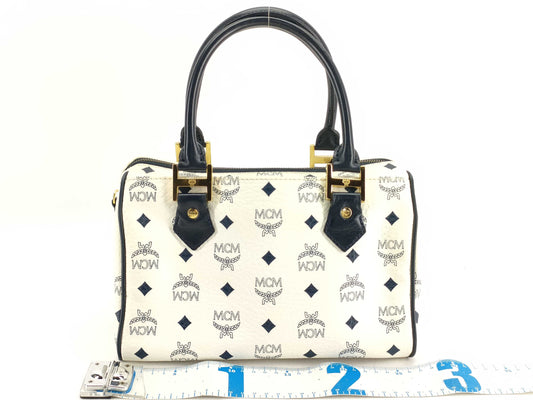 MCM MCM Handbag White Boston Bag
