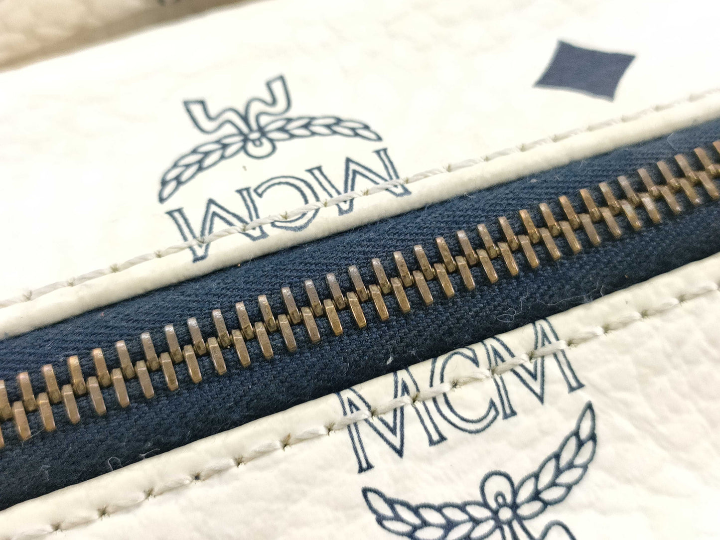 MCM MCM Handbag White Boston Bag