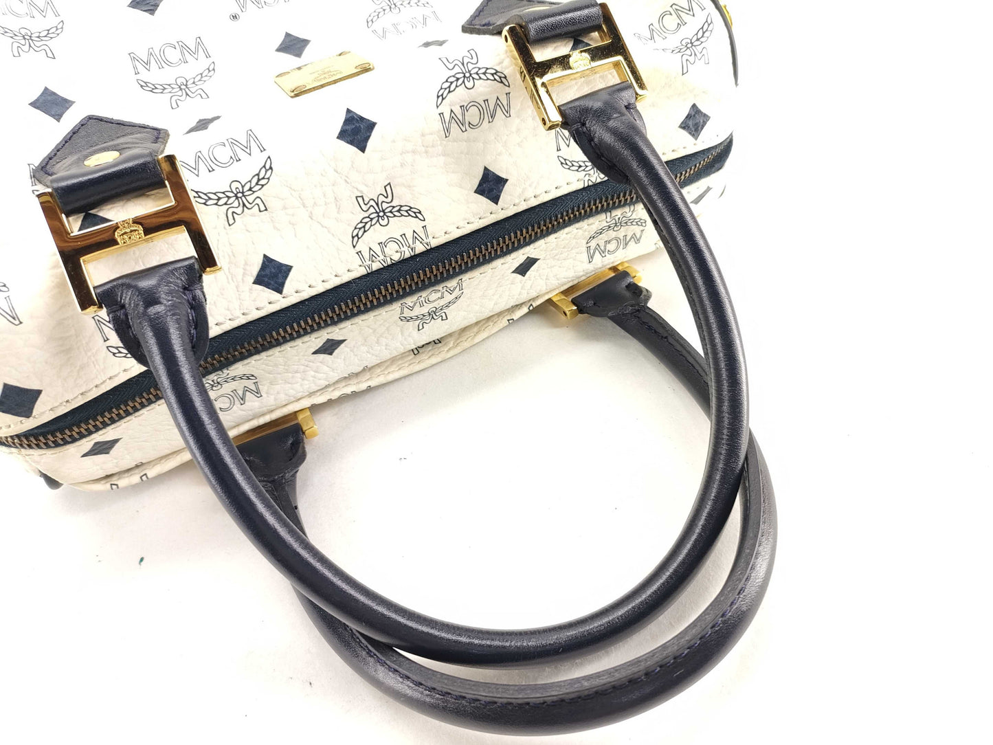 MCM MCM Handbag White Boston Bag