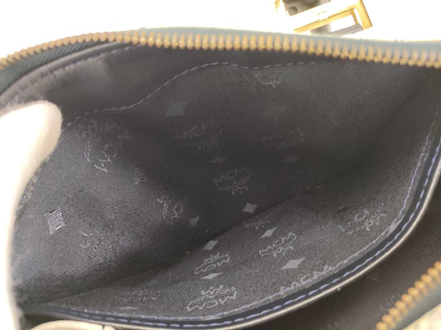 MCM MCM Handbag White Boston Bag