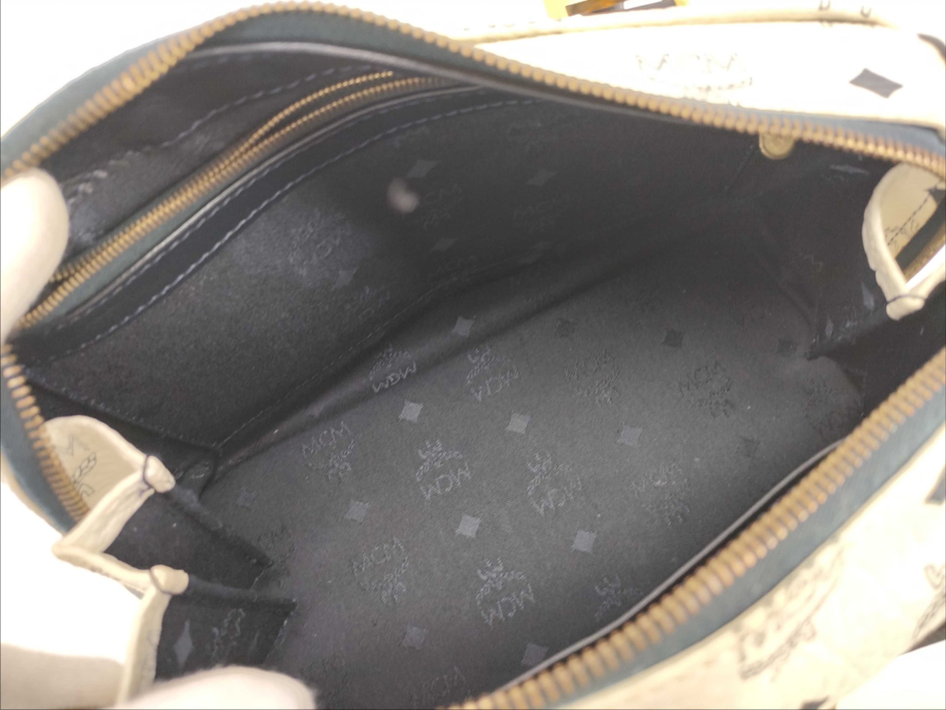 MCM MCM Handbag White Boston Bag