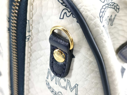 MCM MCM Handbag White Boston Bag