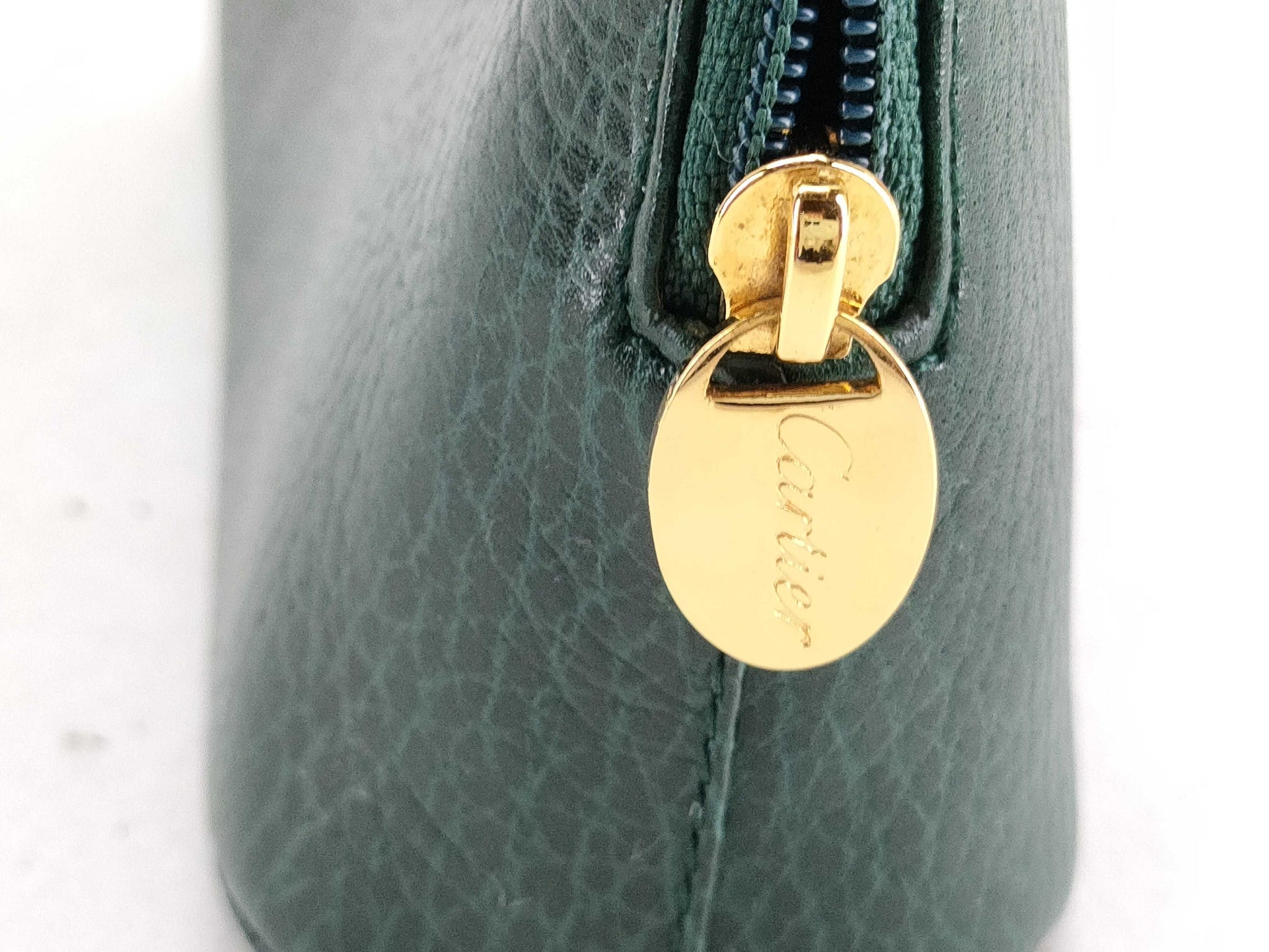 Cartier Leather Pouch Green Pouch