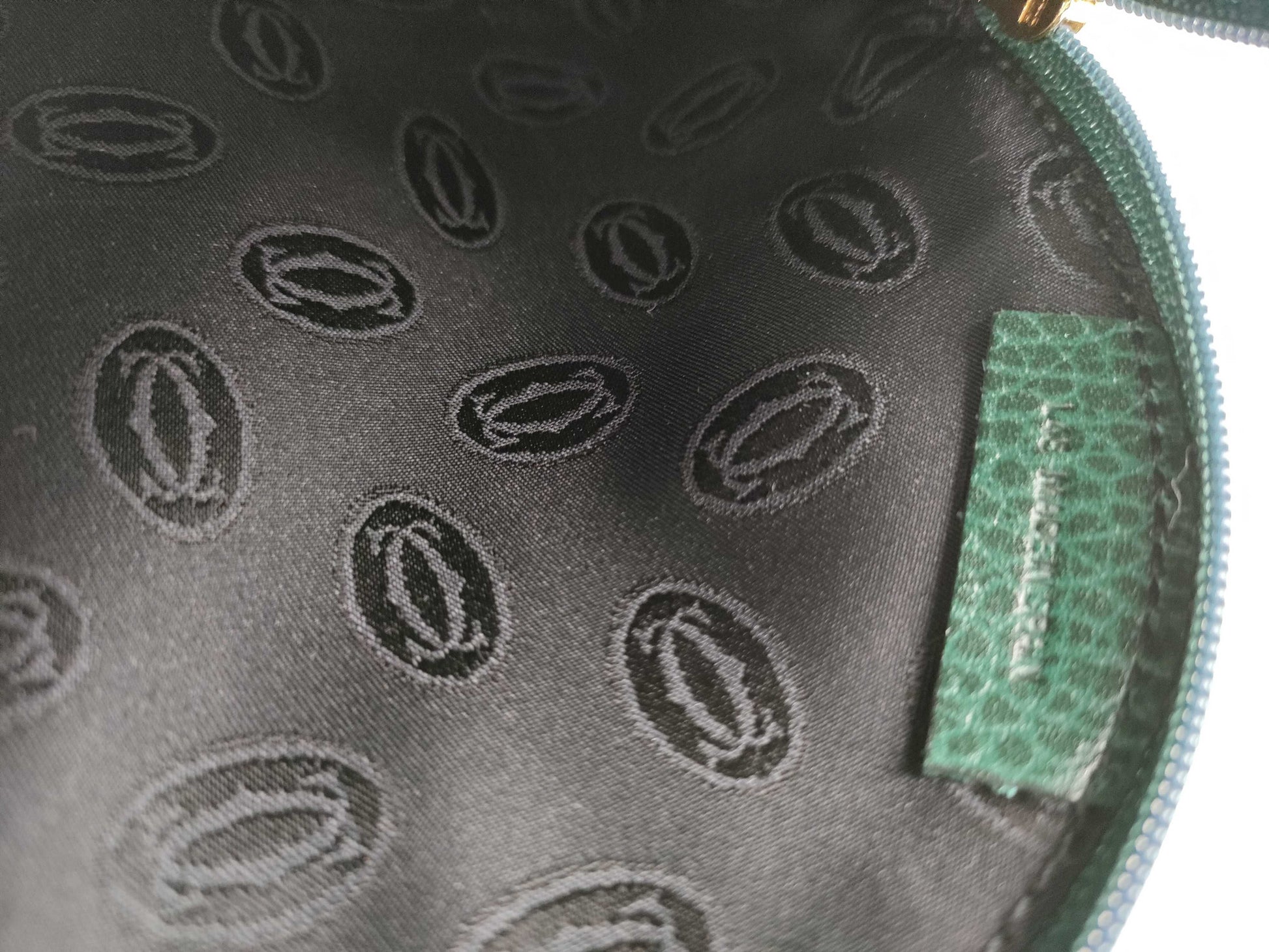 Cartier Leather Pouch Green Pouch