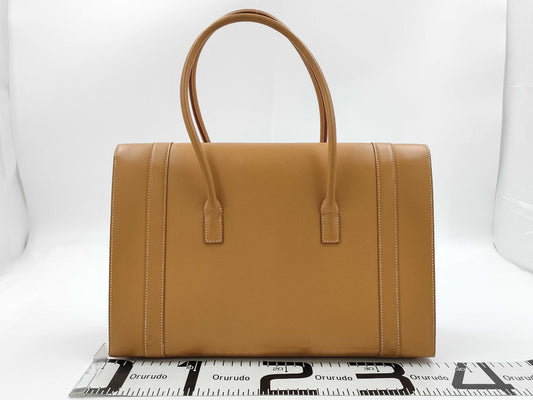 HERMES Drag II Handbag Box Calf □D Natural Handbag