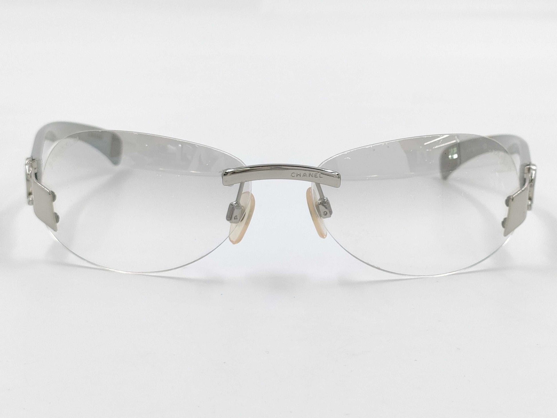  CHANEL Coco Mark Sunglasses Silver Sunglasses/Eyeglasses