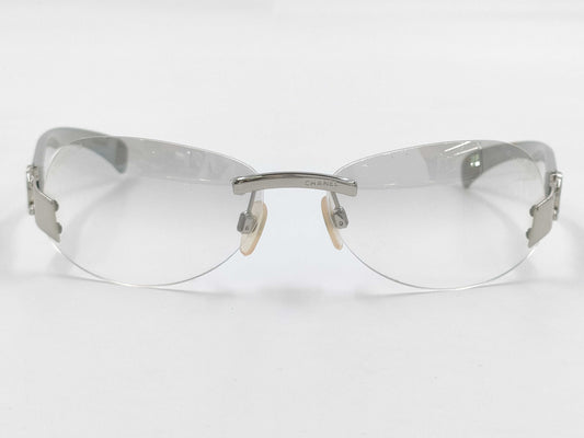  CHANEL Coco Mark Sunglasses Silver Sunglasses/Eyeglasses