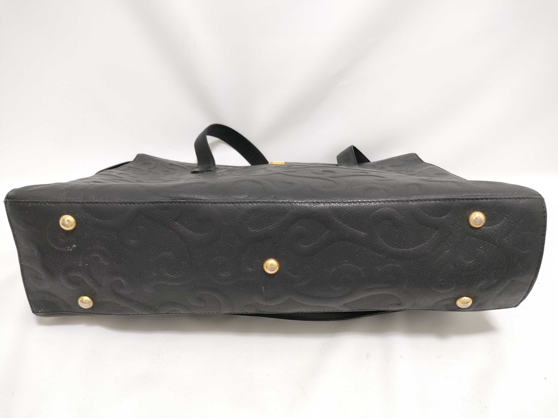 Yves Saint Laurent YSL Leather Tote Bag Black Tote Bag