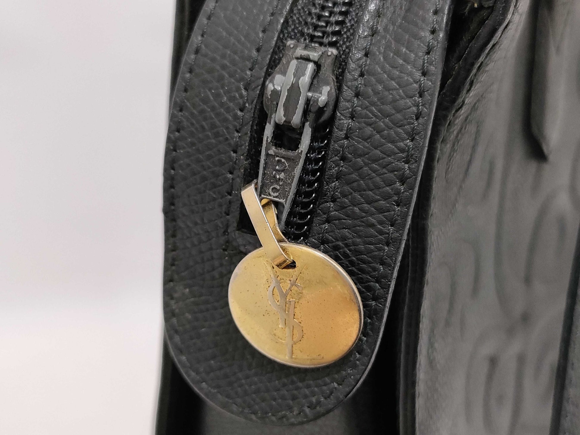 Yves Saint Laurent YSL Leather Tote Bag Black Tote Bag