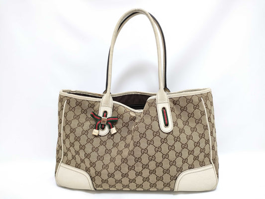 GUCCI GG Canvas Princess Tote Bag, Beige
