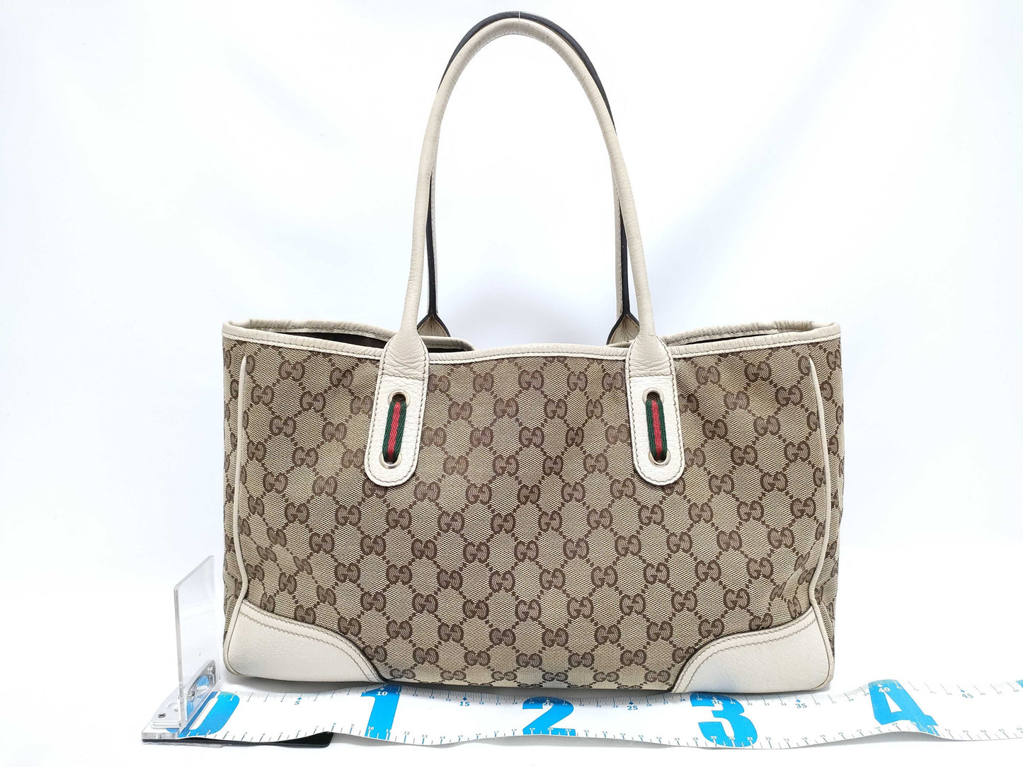 GUCCI GG Canvas Princess Tote Bag, Beige