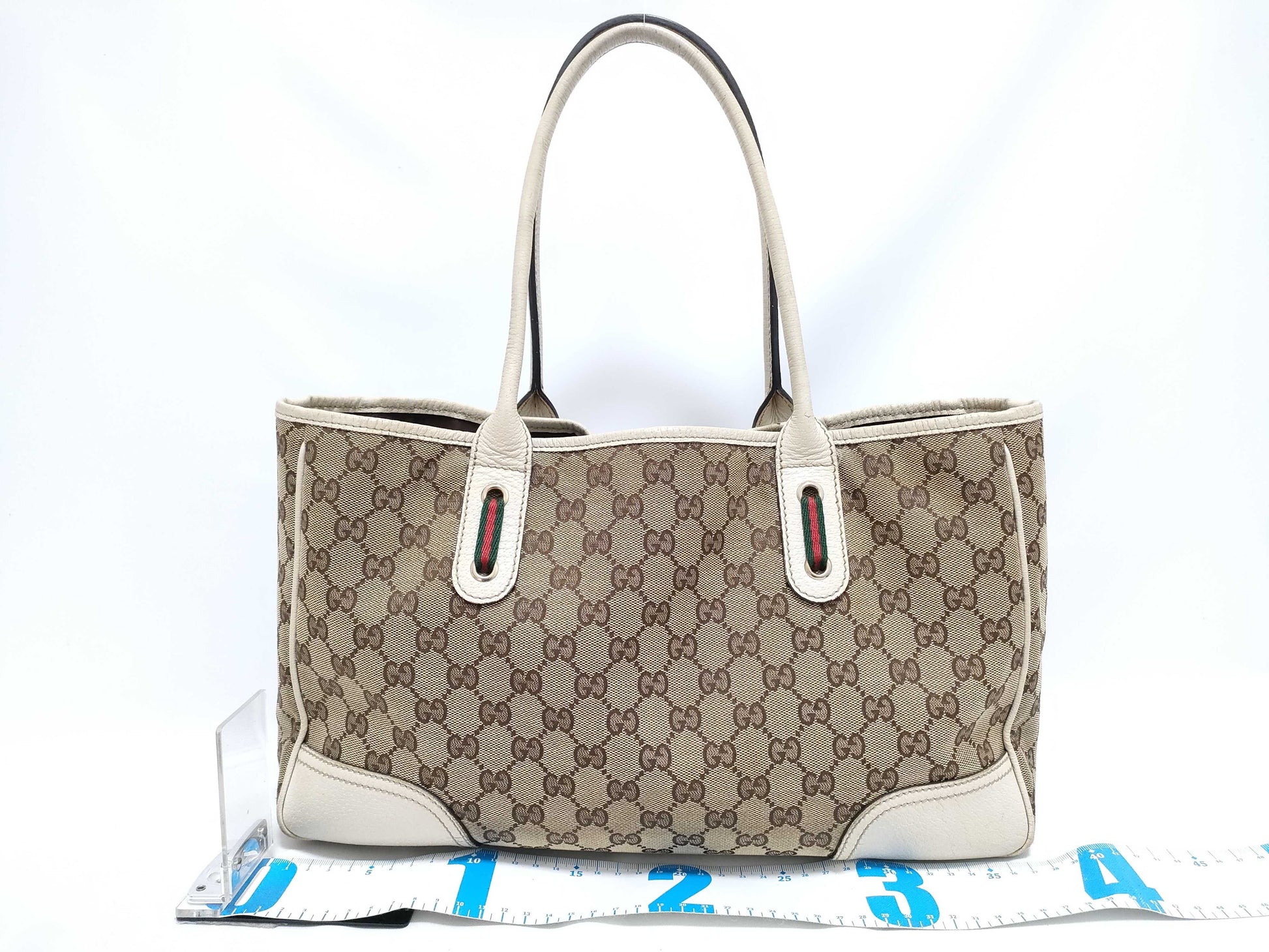 GUCCI GG Canvas Princess Tote Bag, Beige