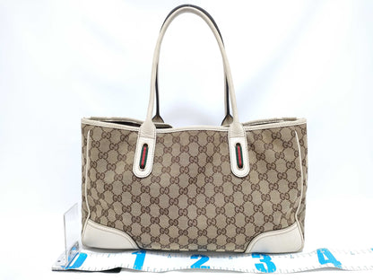 GUCCI GG Canvas Princess Tote Bag, Beige