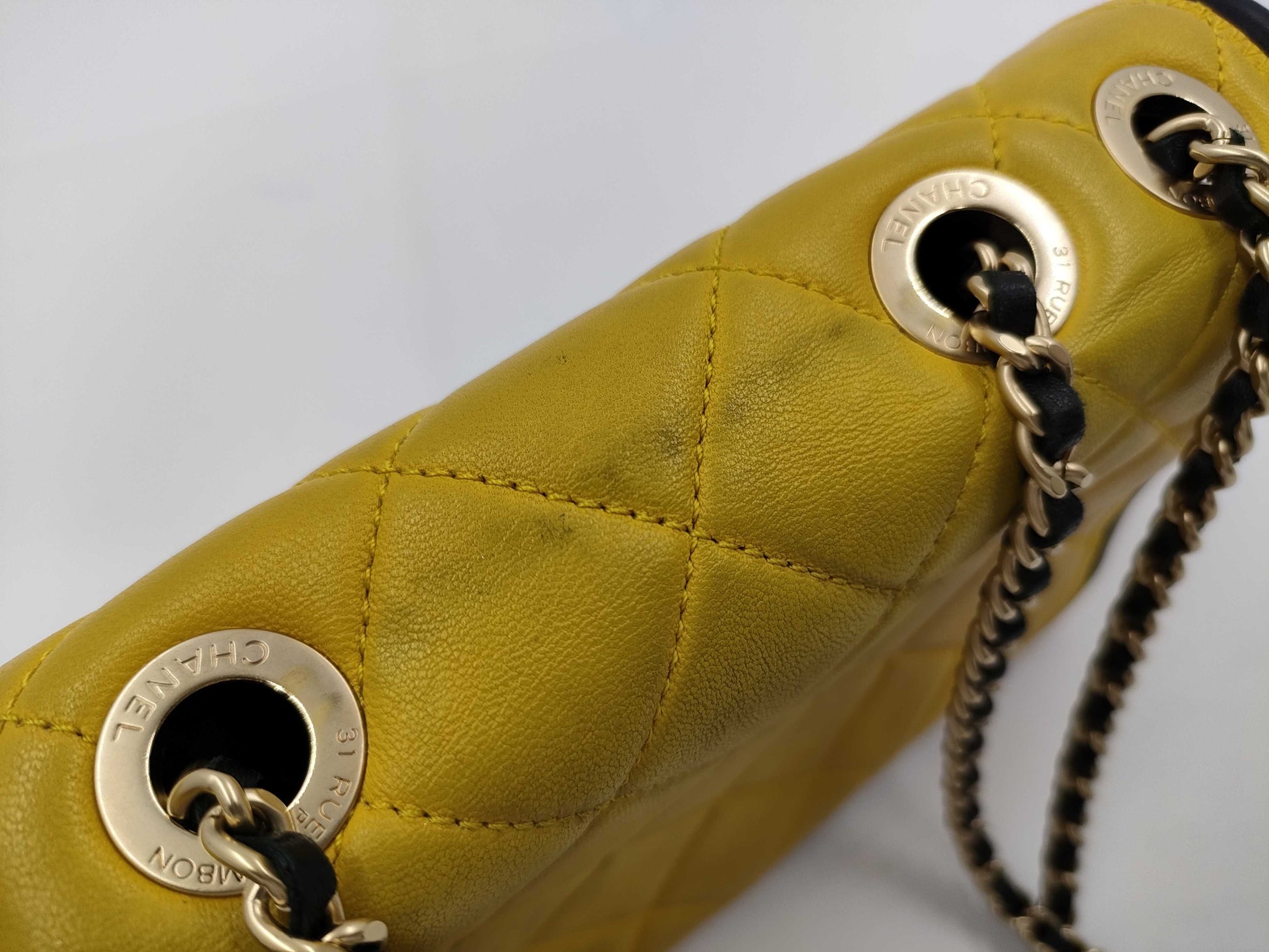 CHANEL Matelasse Lambskin Chain Shoulder Bag, Two-Tone