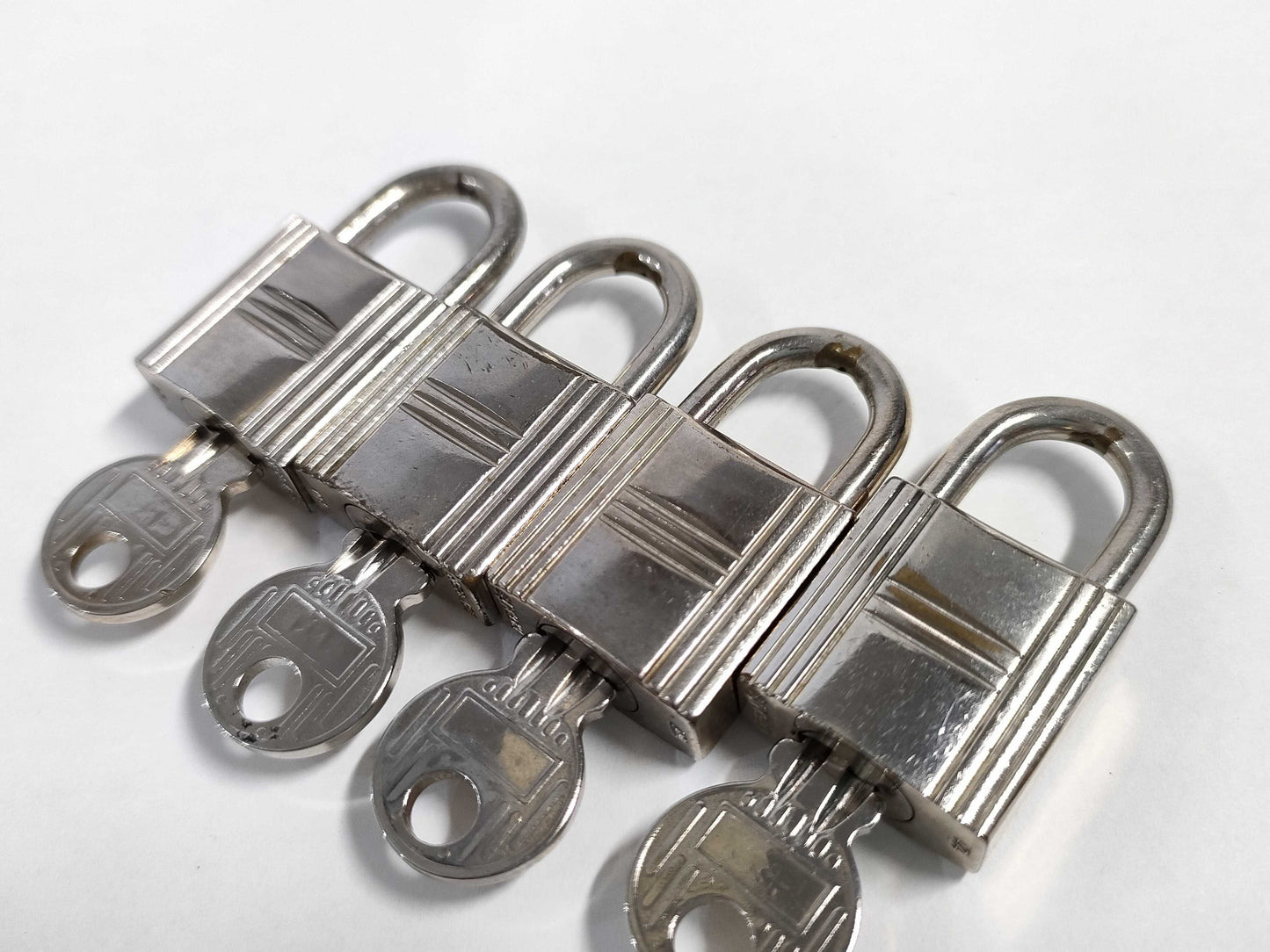 HERMES Silver Cadena Set of 4 Other Accessories