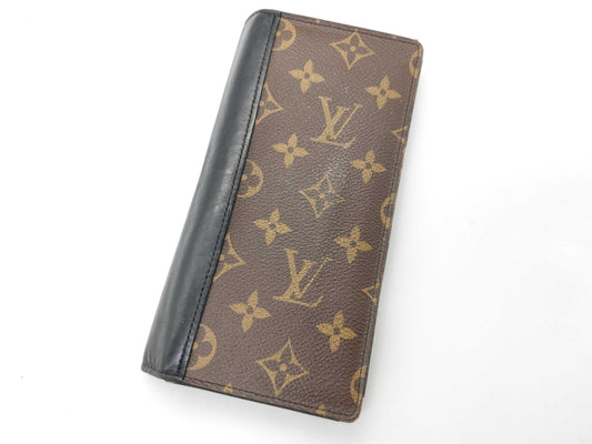 LOUIS VUITTON Monogram Macassar Louis Vuitton Macassar Brazza RA4260 Wallet