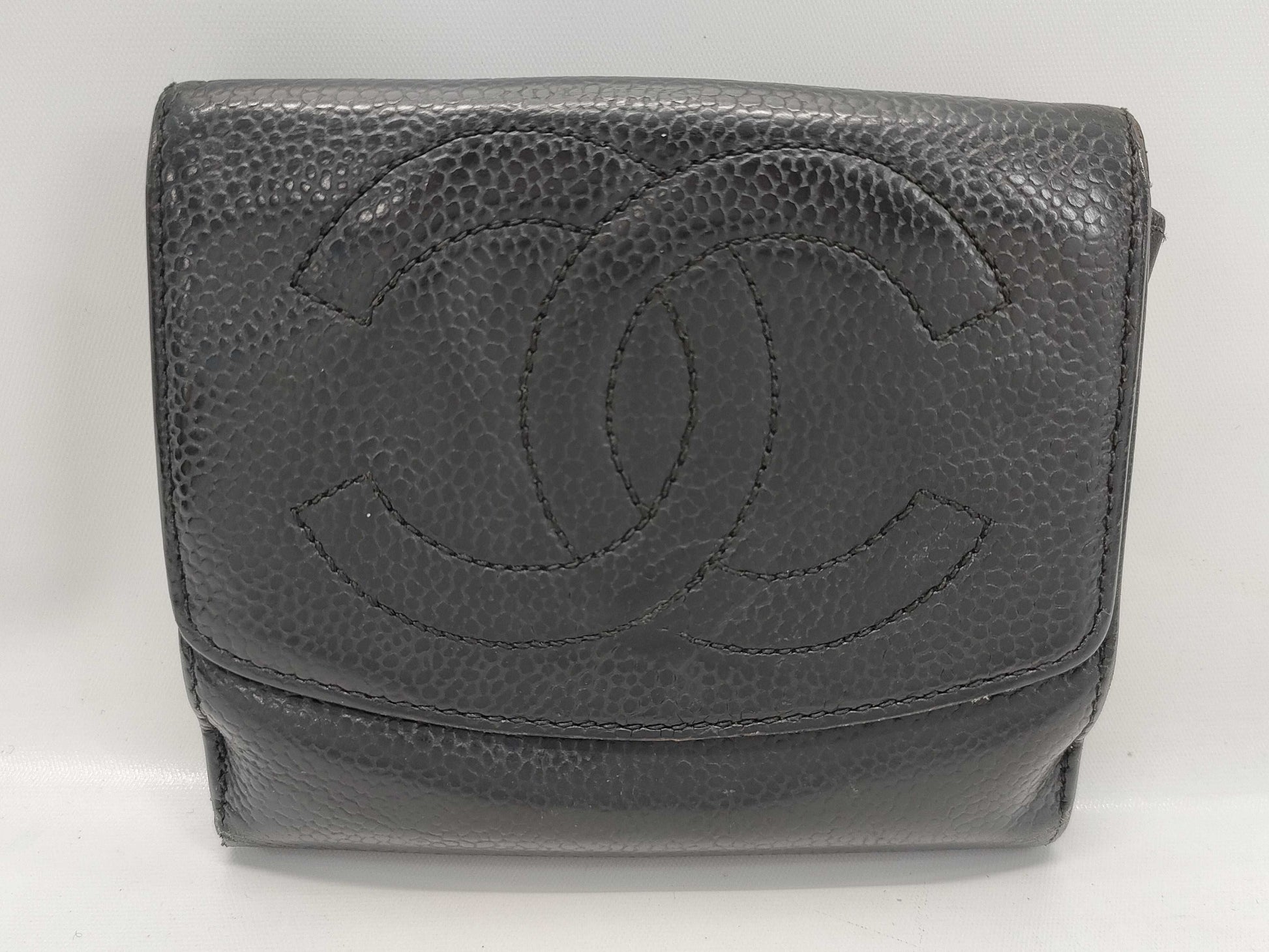 CHANEL Caviar Compact Wallet 4659930 Box, Sticker, Card Holder, Wallet