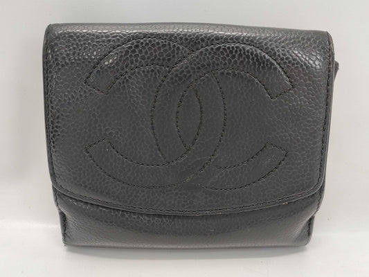CHANEL Caviar Compact Wallet 4659930 Box, Sticker, Card Holder, Wallet