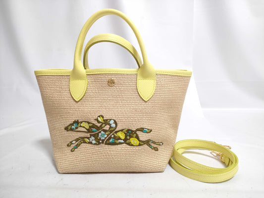 LONG CHAMP 2-Way Basket Bag Handbag