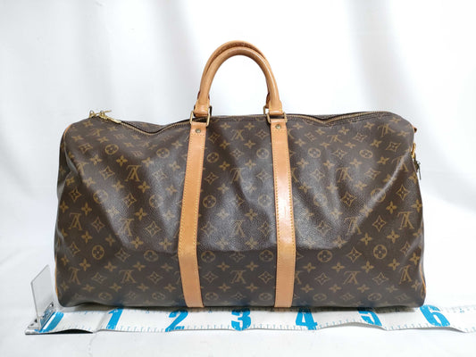 LOUIS VUITTON Monogram Louis Vuitton Monogram Keepall 55 Bandouliere VI1903 Boston Bag