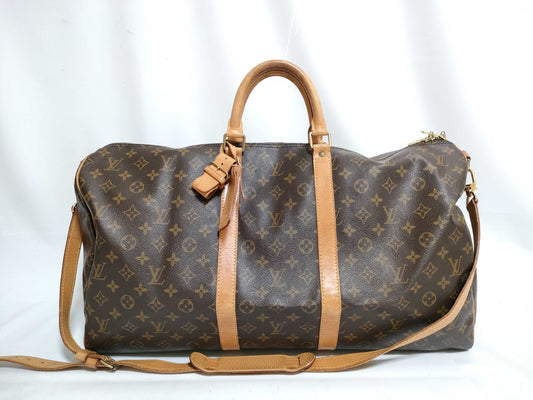 LOUIS VUITTON Monogram Louis Vuitton Monogram Keepall 55 Bandouliere VI1903 Boston Bag