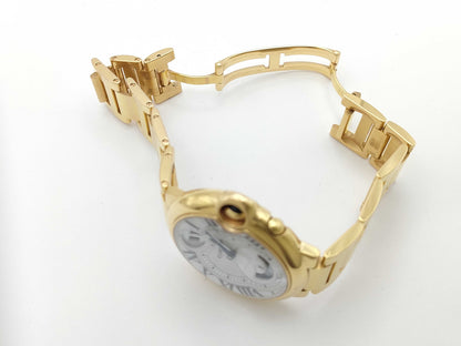 Cartier Ballon Bleu W6920035 3220 80168QX Quartz Shell Dial 18K Gold Men's Watch
