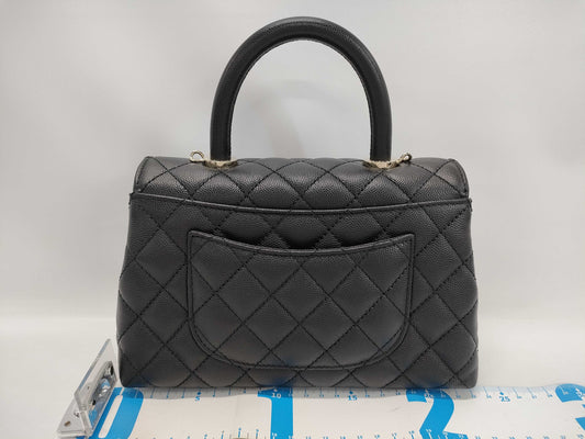 CHANEL Coco Handle 24 A92990/A61A27CC Shoulder Handbag in Caviar Skin, Black