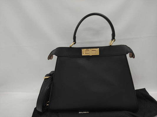 FENDI Peekaboo I See You Medium Handbag 8BN321 Black