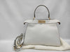 FENDI Peekaboo I See You Medium Handbag 8BN321 White